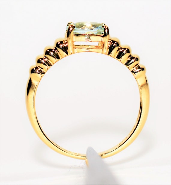Natural Paraiba Tourmaline Ring 14K Solid Gold .5… - image 3