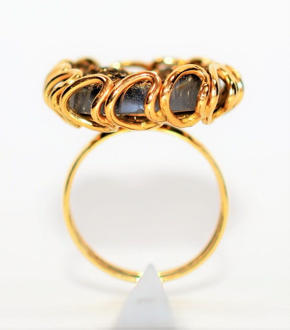 Natural Druzy Ring 14K Solid Gold Ring MILOR Ring… - image 3