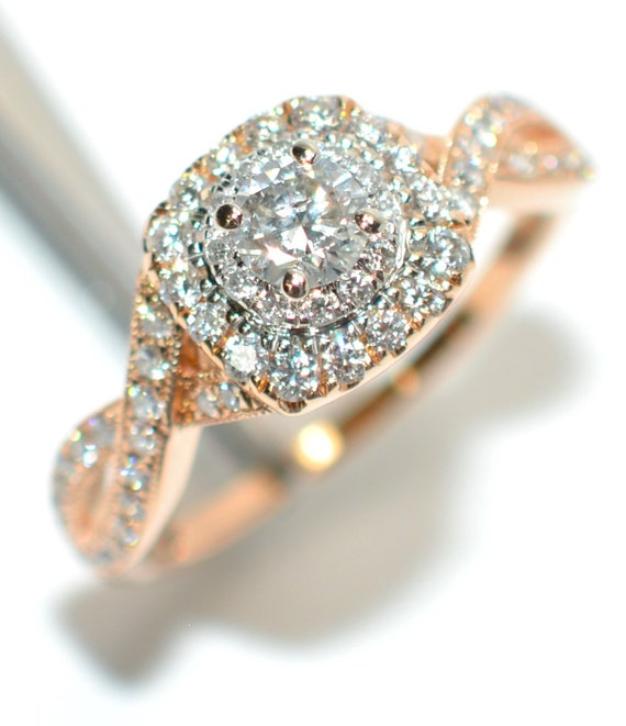 Neil Lane Natural Diamond Ring 14K Rose Gold .84t… - image 4