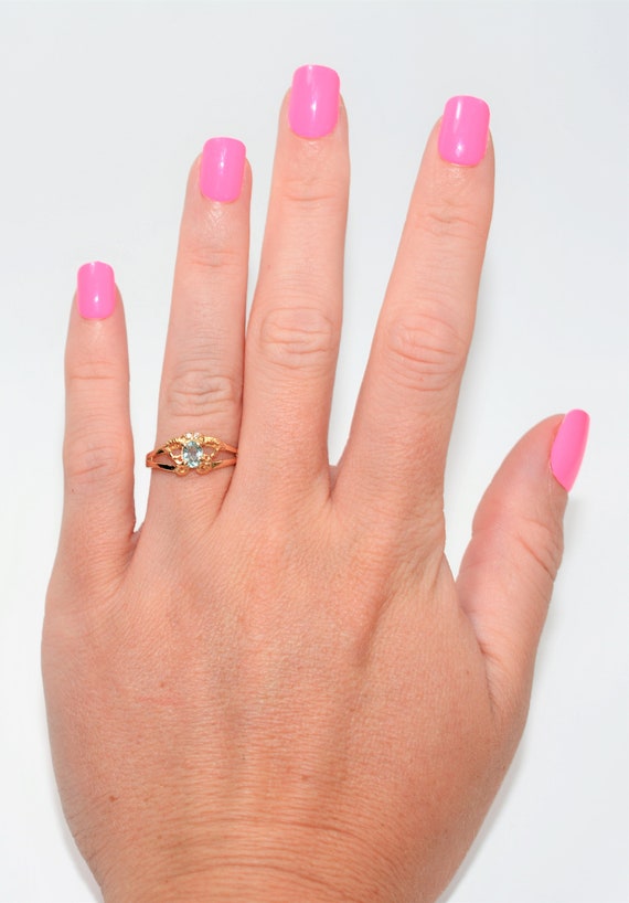 Paraiba Tourmaline Ring: .33ct Gemstone, 18K Gold… - image 2