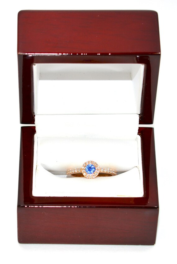 LeVian Natural Ceylon Sapphire & Diamond Ring 14K… - image 10