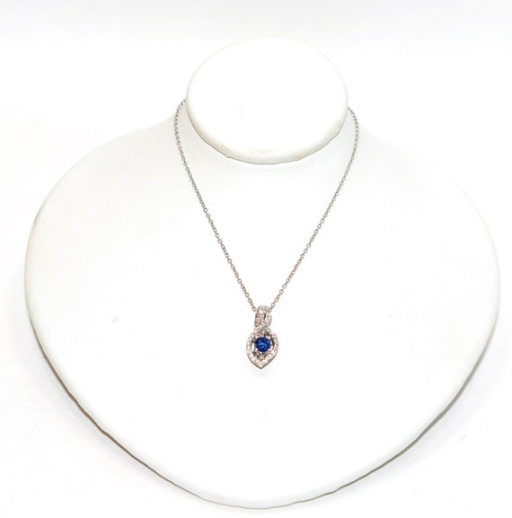 LeVian Natural Ceylon Sapphire & Diamond Necklace 