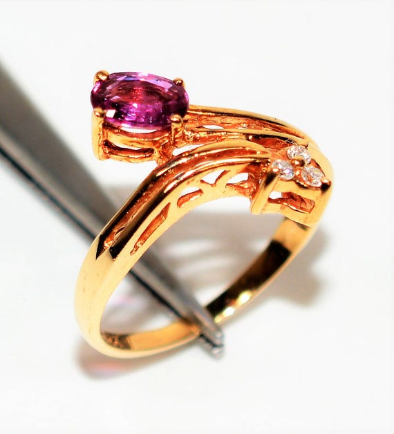 14K Gold Ruby and Diamond Ring: .56tcw Vintage Co… - image 4