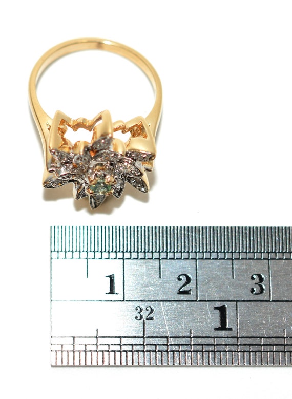 Natural Alexandrite & Diamond Ring 14K Solid Gold… - image 8