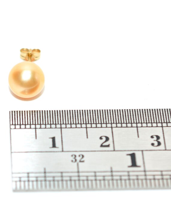 Natural South Sea Pearl Earrings 14K Solid Gold E… - image 7