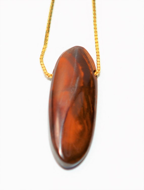 Natural Australian Boulder Opal Necklace 14K Soli… - image 5