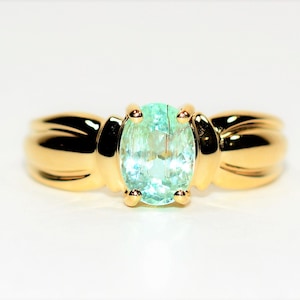 Natural Paraiba Tourmaline Ring 14K Solid Gold 1.13ct Solitaire Ring Gemstone Ring Women’s Ring Ladies Ring Statement Ring Jewellery Jewelry