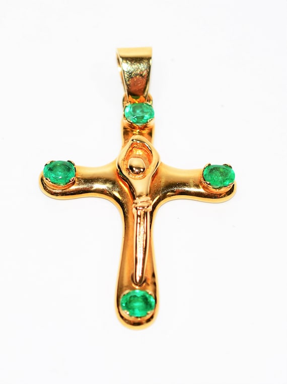 Natural Colombian Emerald 18K Solid Yellow Gold 2.