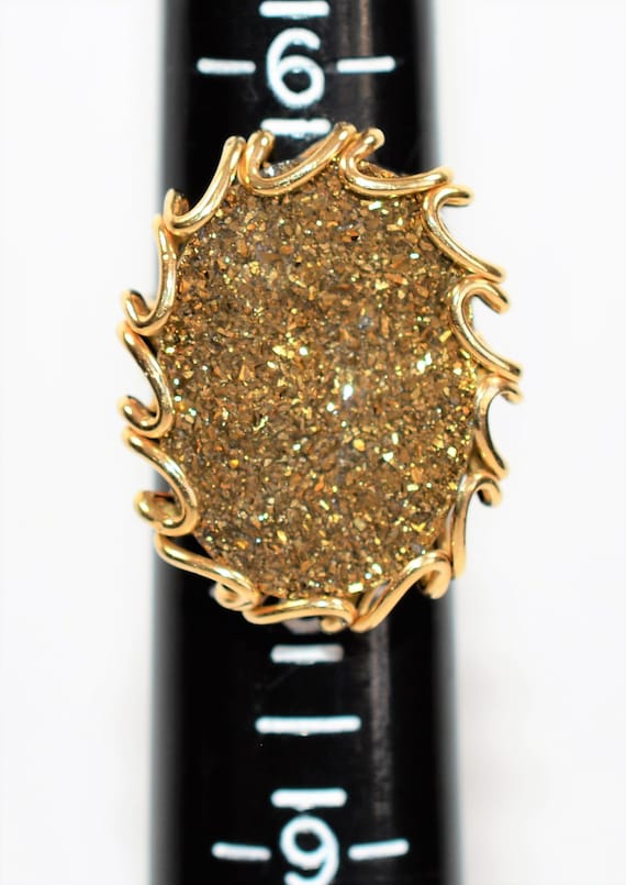 Natural Druzy Ring 14K Solid Gold Ring MILOR Ring… - image 7