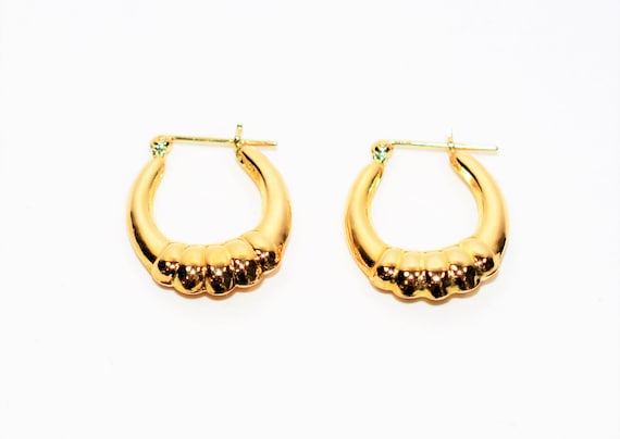 14K Solid Gold 17.50mm Hoop Earrings Gold Earrings Gold Hoops - Etsy