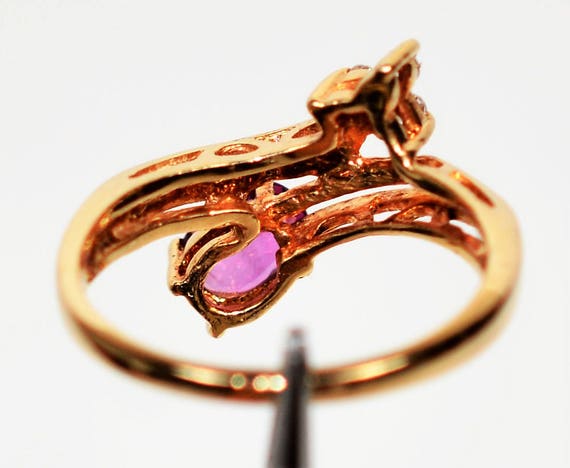 14K Gold Ruby and Diamond Ring: .56tcw Vintage Co… - image 5