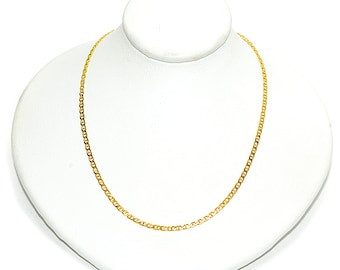 14K Solid Gold Mariner Chain Necklace 16 3.1g 2.00mm Chain Gold Chain Vintage Jewelry Unisex Estate Jewelry Fine Jewelry Fine Jewellery