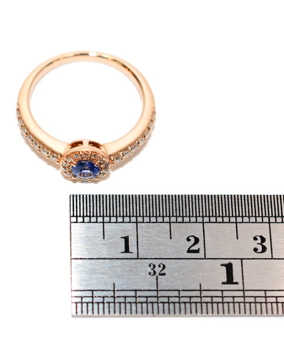 LeVian Natural Ceylon Sapphire & Diamond Ring 14K… - image 8