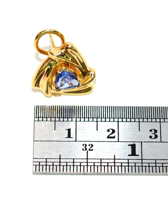 Natural D'Block Tanzanite Earrings 14K Solid Gold… - image 6