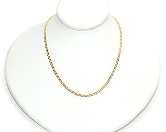 14K Solid Yellow Gold Mariner Chain Necklace 20" 1.75mm 3.3g Lobster Clasp
