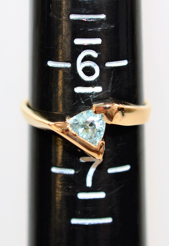 Natural Paraiba Tourmaline Ring 14K Solid Gold So… - image 7