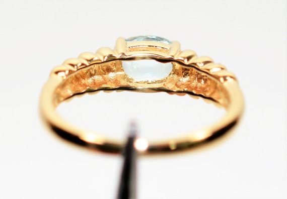 Natural Paraiba Tourmaline Ring 14K Solid Gold .5… - image 6