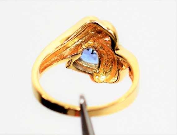 Natural Tanzanite Ring 14K Solid Gold .73ct Solit… - image 7