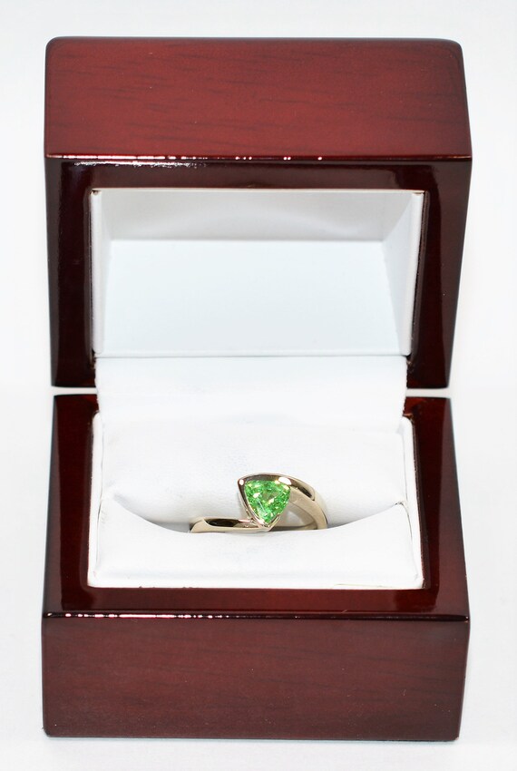 Certified Natural Tsavorite Garnet Ring 14K Solid… - image 10