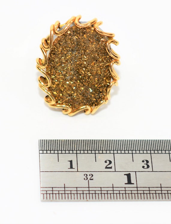 Natural Druzy Ring 14K Solid Gold Ring MILOR Ring… - image 8