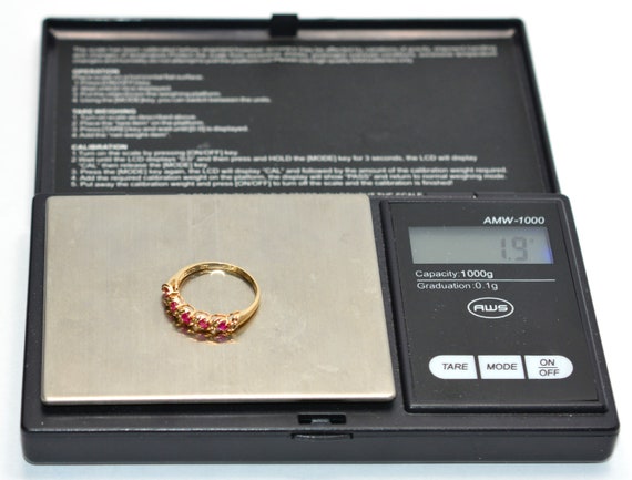 14K Gold Natural Ruby Ring Band: July Birthstone … - image 9