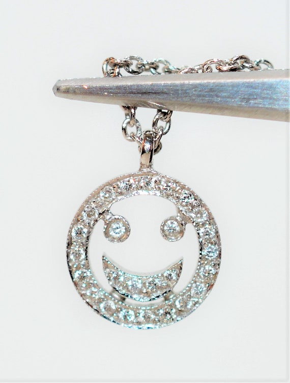 Designer Dev Valencia Natural Diamond Necklace 18… - image 3