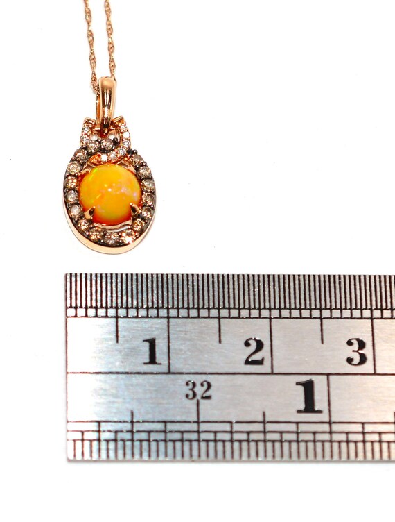 LeVian Natural Opal & Diamond Necklace 14K Rose G… - image 6