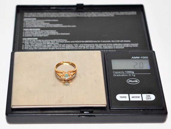 Paraiba Tourmaline Ring: .33ct Gemstone, 18K Gold… - image 9