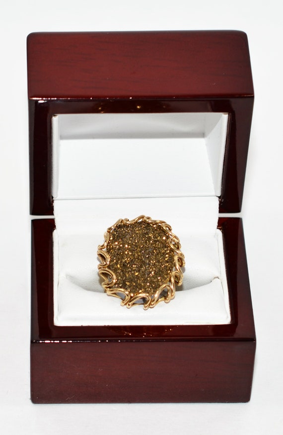 Natural Druzy Ring 14K Solid Gold Ring MILOR Ring… - image 10