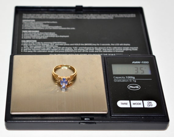 Certified Natural Tanzanite Ring 14K Solid Gold 1… - image 9
