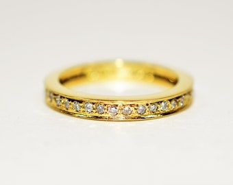 Natural Diamond Ring 18K Solid Gold .36tcw Diamond Band Eternity Ring Wedding Ring Wedding Band Stackable Ring Bridal Jewelry Fine Gold Band