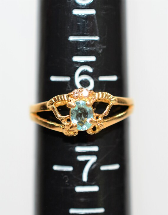 Paraiba Tourmaline Ring: .33ct Gemstone, 18K Gold… - image 8