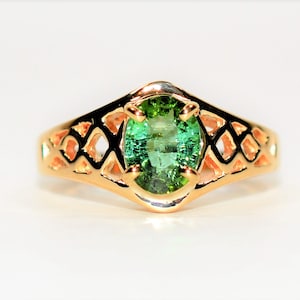 Natural Paraiba Tourmaline Ring 14K Solid Gold 1.06ct Solitaire Ring Gemstone Ring Statement Ring Ladies Ring Women’s Ring Birthstone Ring