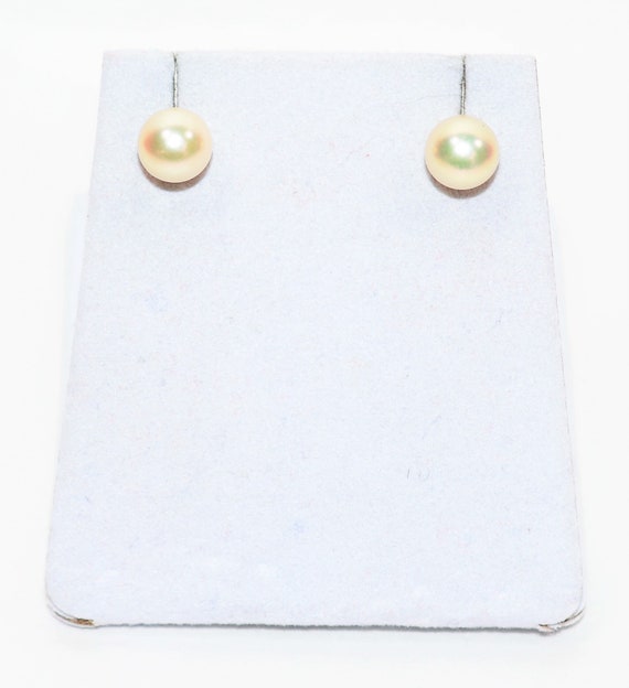 Natural Akoya Pearl Earrings 14K Solid Gold Earri… - image 9