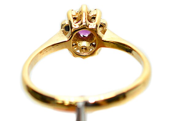 Vintage Ruby Diamond Ring, 14K Gold July Birthsto… - image 7