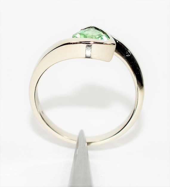 Certified Natural Tsavorite Garnet Ring 14K Solid… - image 4