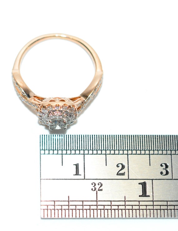 Neil Lane Natural Diamond Ring 14K Rose Gold .84t… - image 9