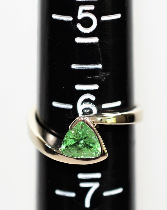 Certified Natural Tsavorite Garnet Ring 14K Solid… - image 8