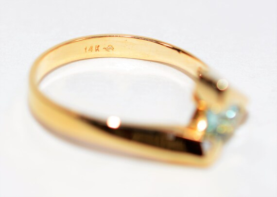 Natural Paraiba Tourmaline Ring 14K Solid Gold So… - image 5