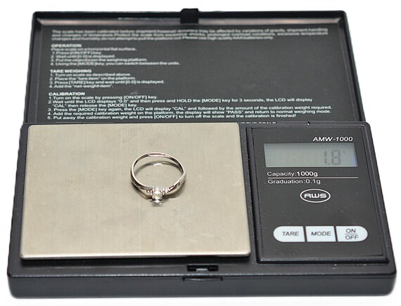 Natural Moonstone Platinum Ring: Vintage Solitair… - image 9