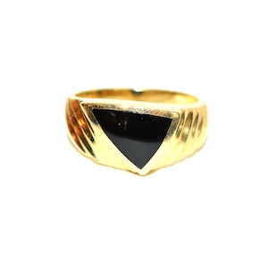 Natural Onyx Ring 14K Solid Gold Men&#39;s Ring Gemstone Ring Statement Ring Cocktail Ring Fine Jewelry Vintage Jewelry Estate Jewelry