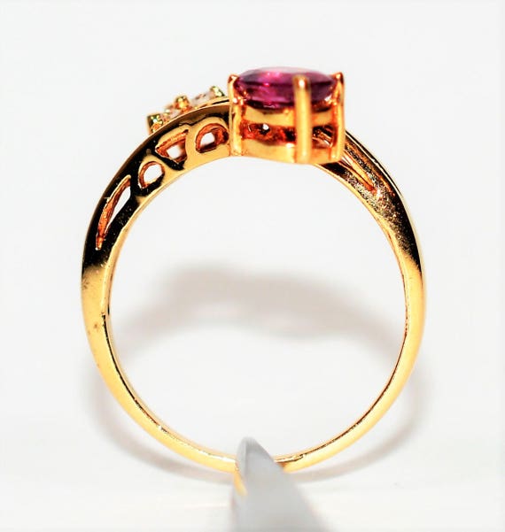 14K Gold Ruby and Diamond Ring: .56tcw Vintage Co… - image 3