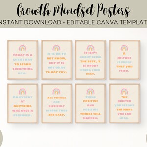 Growth Mindset Classroom Posters, Classroom Posters, Colorful Classroom ...