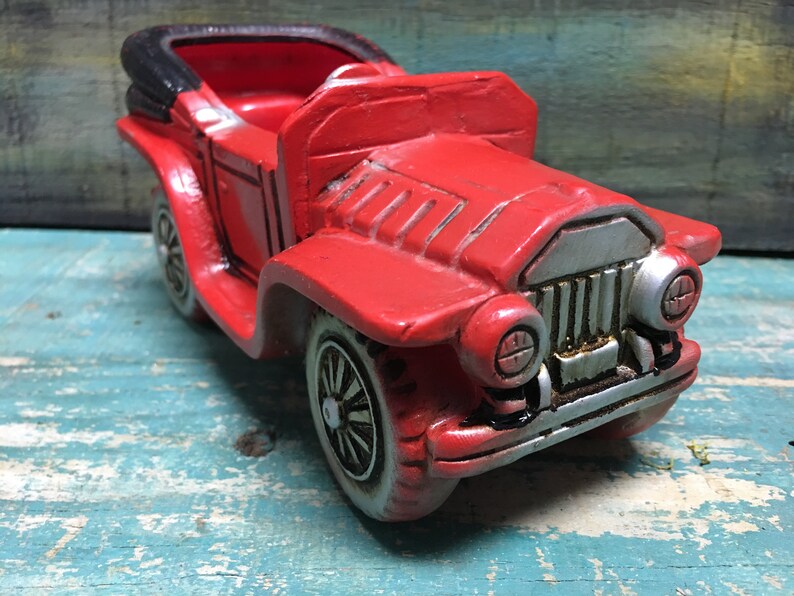 VINTAGE: Ceramic Antique Car Planter by Inarco / Decorative Car