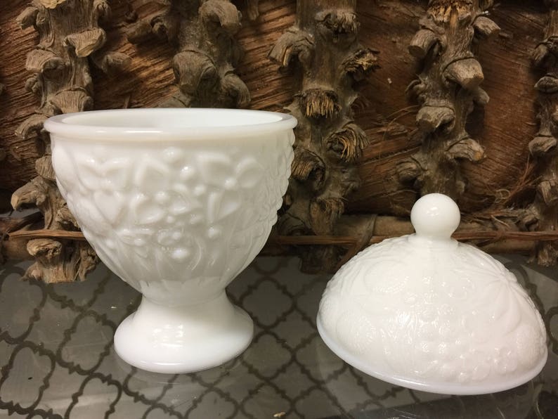 VINTAGE Avon Milk Glass Lidded Egg / Ball Jar Egg Shaped / Etsy