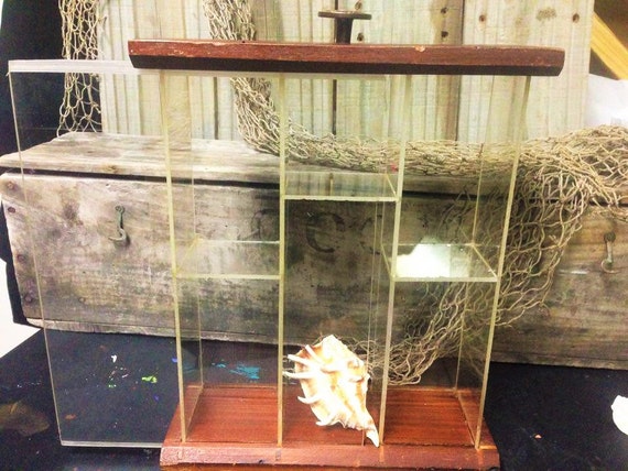 Vintage Display Case Shadow Box Plexiglass Curio Cabinet Etsy