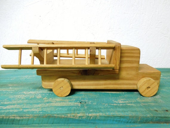 antique wooden fire truck