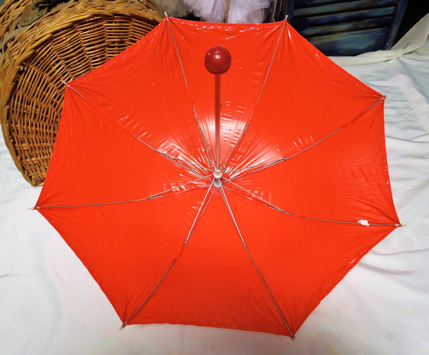 VINTAGE Vintage Red Plastic Umbrella /Kids Umbrella / Etsy