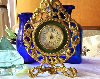 Antique Ornate Early Westclox "Champion" Keywound Shelf Clock 1904