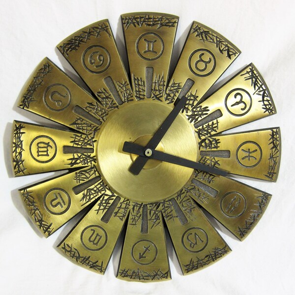 General Electric Cast Bronze Sternzeichen Automatik Batterie Uhr 1960er Jahre